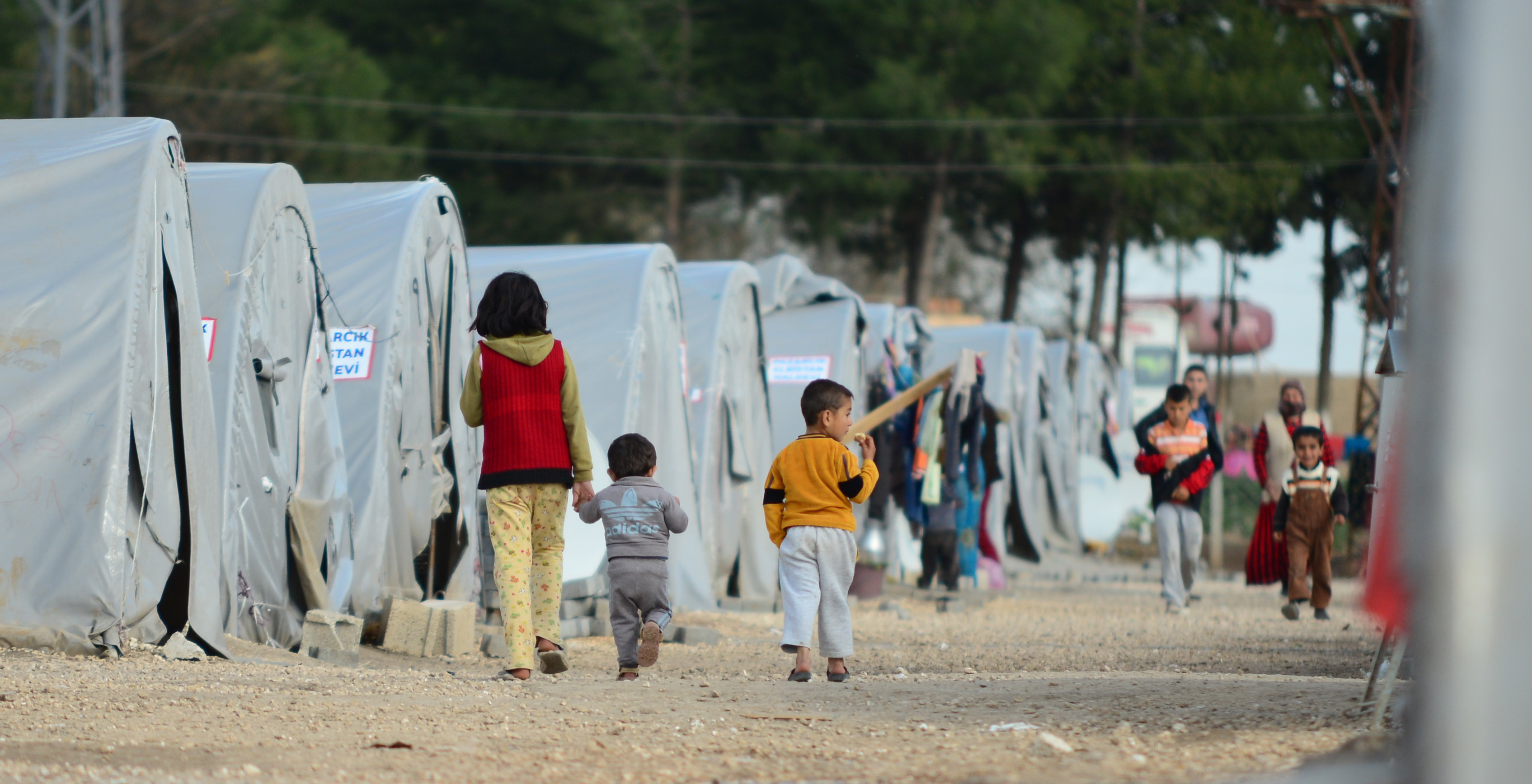 Människor i flyktingläger