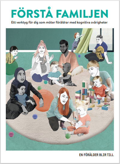 Bild på kunskapsmaterialet, en illustration av flera olika familjer